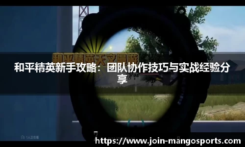 和平精英新手攻略：团队协作技巧与实战经验分享